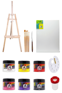GLANCE - 3 Ayaklı Şövale Daler Rowney 4'lü Fırça Seti Südor Mona Lisa Artist 125 Ml Akrilik Set 6'lı GLANCE - 3 Ayaklı Şövale Daler Rowney 4'lü Fırça Seti Südor Mona Lisa Artist 125 Ml Akrilik Set 6'lı