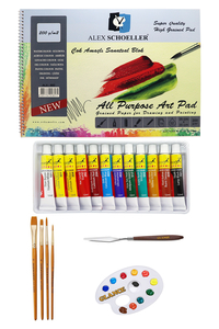 GLANCE - Alex Schoeller Çok Amaçlı Sanatsal Blok 200gr 25x35cm Fanart Academy Akrilik Boya Seti 12x12 ml GLANCE - Alex Schoeller Çok Amaçlı Sanatsal Blok 200gr 25x35cm Fanart Academy Akrilik Boya Seti 12x12 ml