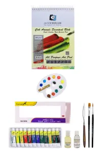 GLANCE - Alex Schoeller Çok Amaçlı Sanatsal Blok 200gr A5 Fanart Academy Yağlı Boya Seti 12x12 Ml