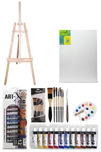 GLANCE - Art-x Akrilik Boya Seti 12 Renk x 12ml Şövale Başlangıç Seti GLANCE - Art-x Akrilik Boya Seti 12 Renk x 12ml Şövale Başlangıç Seti