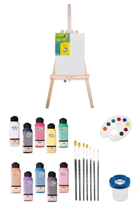 GLANCE - Artdeco 140 ML 10'lu Akrilik Boya Şövale Seti GLANCE - Artdeco 140 ML 10'lu Akrilik Boya Şövale Seti