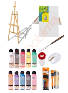 GLANCE - Artdeco 140 ML Akrilik Boya - 50X70 Tuval - Şövale Seti - Glance GLANCE - Artdeco 140 ML Akrilik Boya - 50X70 Tuval - Şövale Seti - Glance