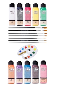 GLANCE - Artdeco 140 ml Akrilik Boya+Fanart 7'li Karma Seri Sentetik Fırça+Godeli Palet GLANCE - Artdeco 140 ml Akrilik Boya+Fanart 7'li Karma Seri Sentetik Fırça+Godeli Palet