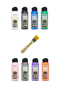 GLANCE - Artdeco 140 ml Gold Multi Surface Akrilik Boya Seti 8'li+Zemin Fırça Hediyeli GLANCE - Artdeco 140 ml Gold Multi Surface Akrilik Boya Seti 8'li+Zemin Fırça Hediyeli