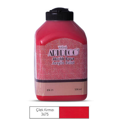 Artdeco Akrilik Boya 500 ml Çilek Kırmızı 3675 - 3675 ÇİLEK KIRMIZI