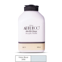 ARTDECO - Artdeco Akrilik Boya 500 ml Koton Beyaz 3008