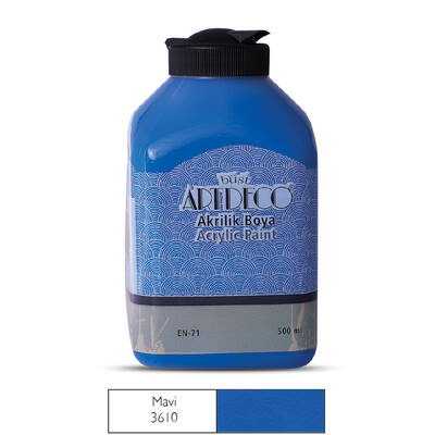 Artdeco Akrilik Boya 500 ml Mavi 3610 - 3610 MAVİ