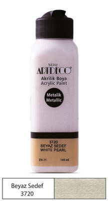 Artdeco Metalik Akrilik Boya 140 ml Beyaz Sedef 3720 - 1