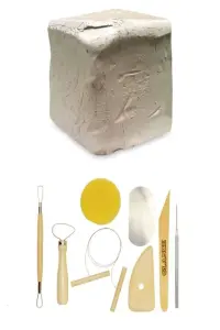 GLANCE - Beyaz Seramik Hamuru 6 Kg Kil 8'li Seramik Şekillendirme Seti GLANCE - Beyaz Seramik Hamuru 6 Kg Kil 8'li Seramik Şekillendirme Seti