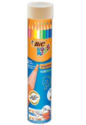 Bic Kids Evolution 12 Renk + 1 Beyaz Boya Kalemi ve Kalemtıraş Hediyeli - Thumbnail