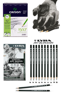 CANSON - Canson 1557 Eskiz Çizim Defteri 40 Yp Lyra Art Design Dereceli Kalem 10'lu Set CANSON - Canson 1557 Eskiz Çizim Defteri 40 Yp Lyra Art Design Dereceli Kalem 10'lu Set