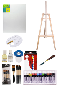 GLANCE - Daler Rowney Simply Yağlı Boya 12 Renk x 12 ml Şövale Seti GLANCE - Daler Rowney Simply Yağlı Boya 12 Renk x 12 ml Şövale Seti