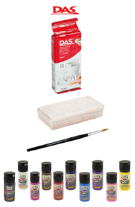 DAS - Das Beyaz Seramik Kil 250 GR Funny Kıds Akrilik Boya 20ML