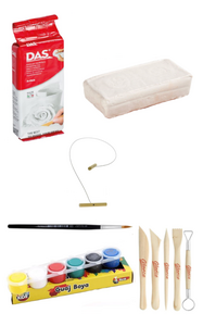 DAS - Das Beyaz Seramik Kil 250 GR Rich Funny Kids 15 ML Guaj 6 Lİ 5'li Ebeşuar Set DAS - Das Beyaz Seramik Kil 250 GR Rich Funny Kids 15 ML Guaj 6 Lİ 5'li Ebeşuar Set