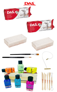 DAS - Das Beyaz Seramik Kili 2x500gr Artdeco Akrilik Boya 6x75 Ml Macaron Renkler Seramik Başlangıç Seti DAS - Das Beyaz Seramik Kili 2x500gr Artdeco Akrilik Boya 6x75 Ml Macaron Renkler Seramik Başlangıç Seti