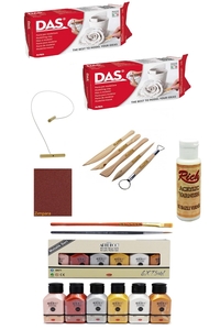 GLANCE - Das Beyaz Seramik Kili 2x500gr Artdeco Akrilik Boya 6x75 Ml Metalik Renkler GLANCE - Das Beyaz Seramik Kili 2x500gr Artdeco Akrilik Boya 6x75 Ml Metalik Renkler