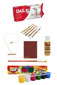 GLANCE - Das Beyaz Seramik Kili 500 gr Rich Funny Kids 15 ML Akrilik 6 lı Vernik Zımpara Hamur Kesme Teli Set GLANCE - Das Beyaz Seramik Kili 500 gr Rich Funny Kids 15 ML Akrilik 6 lı Vernik Zımpara Hamur Kesme Teli Set