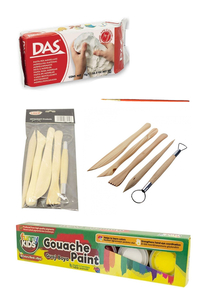 DAS - Das Seramik Kil & 6'lı Guaj Boya Başlangıç Seti
