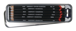 Derwent Charcoal Pencil 6'lı Teneke Kutu - Thumbnail
