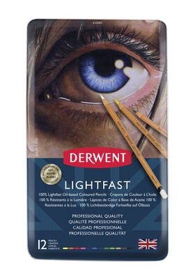 Derwent Lightfast Yağ Bazlı Boya Kalem Seti 12'li - 1