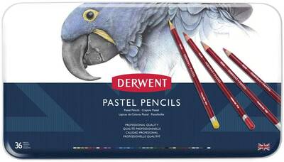 Derwent Pastel Pencil 36'lı Teneke Kutu Pastel Kalem Seti - 1