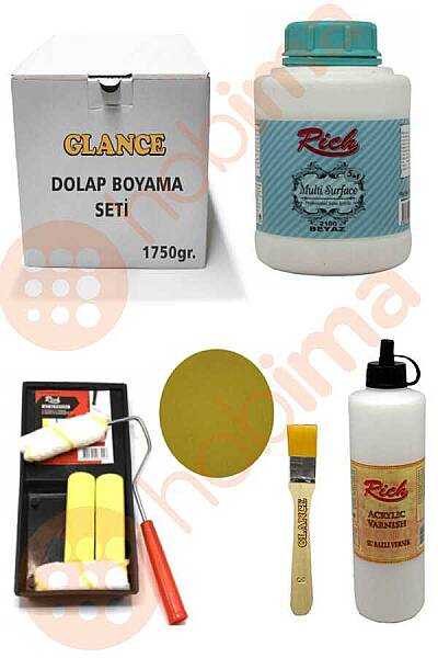 Glance Dolap Boyama Seti Multi Surface 1750 gr Beyaz - 1