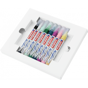 Edding Akrilik Markör Easy Başlangıç Seti 8 Renk Mix Kalem + 10 postcard 20 x 20 cm Tuval - Thumbnail