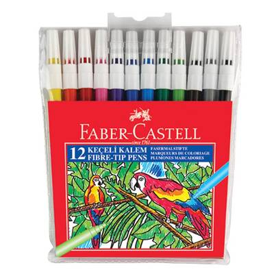 Faber Castell Keçeli Kalem Yıkanabilir 12 Renk - 1