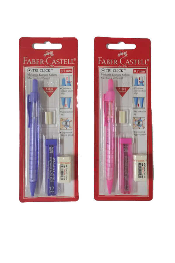 paslanabilirler Çıkarmak Hızlı FABER CASTELL TRİ CLİCK VERSATİL KALEM PEMBE-MOR 0,7 MM+ SİLGİLİ SET 2'Lİ SET paslanabilirler Çıkarmak Hızlı FABER CASTELL TRİ CLİCK VERSATİL KALEM PEMBE-MOR 0,7 MM+ SİLGİLİ SET 2'Lİ SET