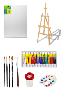 GLANCE - Fanart Academy Akrilik Boya Seti 12 Renk x 12 ml Şövale Seti GLANCE - Fanart Academy Akrilik Boya Seti 12 Renk x 12 ml Şövale Seti