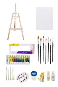 GLANCE - Fanart Academy Yağlı Boya Seti 12x12ml 35x50 Tuval Başlangıç Seti
