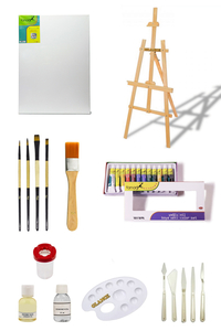 GLANCE - Fanart Yağlı Boya Başlangıç Seti 12x12 ml 50x70 Tuval Ayaklı Şövale GLANCE - Fanart Yağlı Boya Başlangıç Seti 12x12 ml 50x70 Tuval Ayaklı Şövale