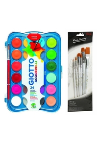 GLANCE - Giotto 24'lü Suluboya Ve Keep Smile 6'lı Fırça Seti