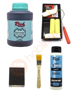 GLANCE - Glance Dolap Boyama Seti Multi Surface 1750 GR Siyah - Mat Vernik GLANCE - Glance Dolap Boyama Seti Multi Surface 1750 GR Siyah - Mat Vernik