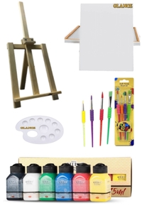 GLANCE - Glance Masaüstü Şövale Artdeco Akrilik Boya 6X75ML Başlangıç Seti