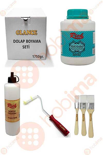 Glance Multi Surface Beyaz 1750 gr  Boyama Seti - 1