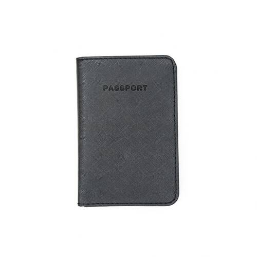 Harry Suni Deri Pasaport Kabı Siyah - 1