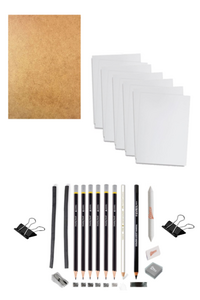 GLANCE - Karakalem Eskiz Çizim 35x50 Duralit Set