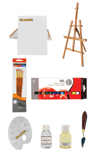 GLANCE - Kayın Glance Şövale Metal Spatül Daler Rowney Simply Yağlı Boya 12'li Yağlı Boya Seti GLANCE - Kayın Glance Şövale Metal Spatül Daler Rowney Simply Yağlı Boya 12'li Yağlı Boya Seti