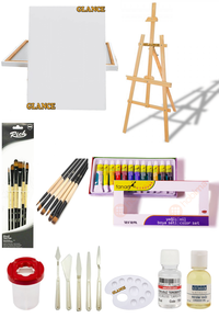 GLANCE - Kayın Glance Şövale Seti Fanart Academy Yağlı Boya 12X12 ML Set GLANCE - Kayın Glance Şövale Seti Fanart Academy Yağlı Boya 12X12 ML Set