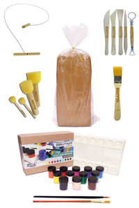 GLANCE - Kırmızı Çömlek Çamuru 10kg Rich Şişeli Palet 25 mlx12'li Akrilik Kesme Teli 5'liEbeşuar Fırça Ponpon GLANCE - Kırmızı Çömlek Çamuru 10kg Rich Şişeli Palet 25 mlx12'li Akrilik Kesme Teli 5'liEbeşuar Fırça Ponpon