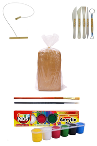 GLANCE - Kırmızı Çömlek Çamuru 5 kg Kesme Teli 5'li Ebeşuarlı 15 ML Akrilik 6 lı Set GLANCE - Kırmızı Çömlek Çamuru 5 kg Kesme Teli 5'li Ebeşuarlı 15 ML Akrilik 6 lı Set