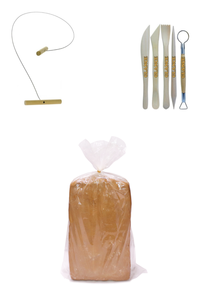 GLANCE - Kırmızı Çömlek Çamuru 5 kg Kil Kesme Teli 5'li Ebeşuar Seti GLANCE - Kırmızı Çömlek Çamuru 5 kg Kil Kesme Teli 5'li Ebeşuar Seti