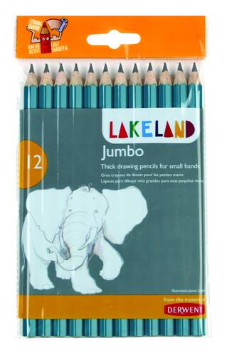 Lakeland Jumbo 12'li Kurşun Kalem Seti (12 Easy Grip Graphite Pencils) - 1