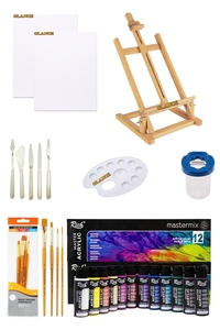 GLANCE - Masaüstü Şövale Rich Master Mix 60 cc Akrilik 12 Lİ Başlangıç Seti GLANCE - Masaüstü Şövale Rich Master Mix 60 cc Akrilik 12 Lİ Başlangıç Seti