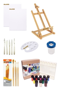 GLANCE - Masaüstü Şövale Rich Şişeli Palet 25 ML Akrilik 12 Lİ Başlangıç Seti GLANCE - Masaüstü Şövale Rich Şişeli Palet 25 ML Akrilik 12 Lİ Başlangıç Seti