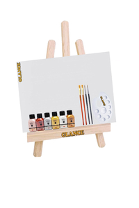 GLANCE - Mini Şövale 25x35 cm Tuval 4'lü Fırça Seti Artdeco 6x75 ml Metalik Akrilik Set GLANCE - Mini Şövale 25x35 cm Tuval 4'lü Fırça Seti Artdeco 6x75 ml Metalik Akrilik Set
