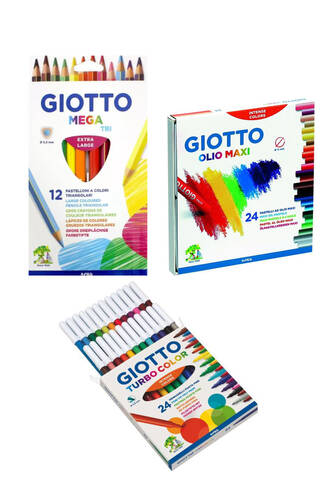 Okul Seti Giotto (Pastel +Kuruboya+Keçeli)3'lü Set - 1