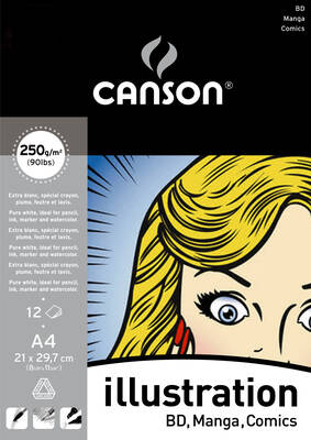 Canson Manga Çizim Defteri A4 250 Gram 12 Yaprak - 1