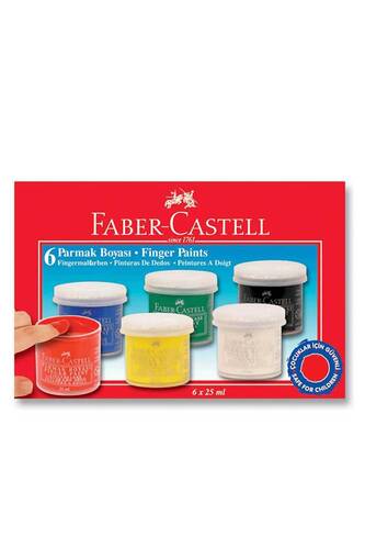 Faber Castell Parmak Boyası 6 Renk x 25 ml - 1